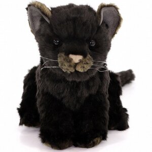 Мягкая игрушка Детеныш ягуара черный 17 см