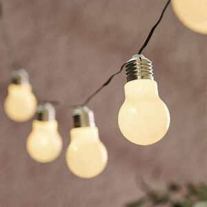 Ретро гирлянда на батарейках Glow 5 белых лампочек с теплым белым светом, 1 м, черный ПВХ, IP44 Star Trading (Стар Трэйдинг) фото 3