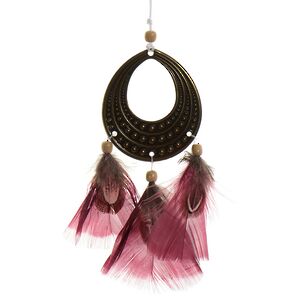 Елочная подвеска Этнические мотивы 28 см бордовая Kaemingk фото 3