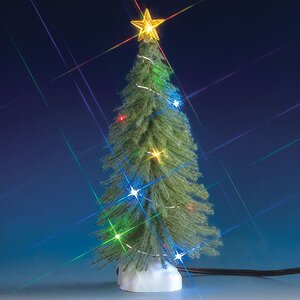 Статуэтка Елочка со звездой с разноцветными огоньками, 19*9 см, подсветка, батарейки Lemax фото 1
