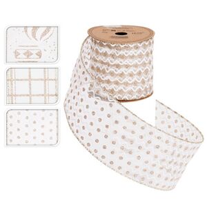 Декоративная лента в клетку Motif Mignon 270*6 см шампань Koopman фото 1