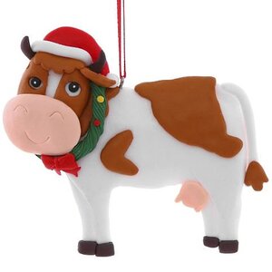 Елочная игрушка Корова Летиция 12 см, подвеска Снегурочка фото 1