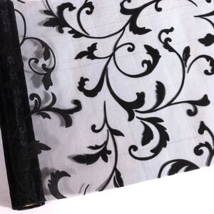 Ткань для декорирования 30*500 см черная, органза с флоком Koopman фото 3