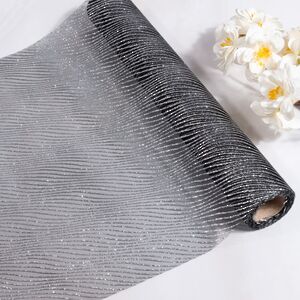 Ткань для декорирования Монте 30*500 см черная в полоску