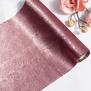 Ткань для декора Божоле 25*125 см с двусторонними пайетками розовая