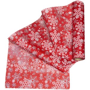 Ткань для декора Снежное Танго 28*250 см красная Koopman фото 1