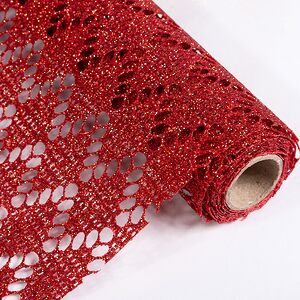 Ткань для декора Ажурная Сетка Steppe 28*150 см красная Koopman (Купман) фото 4