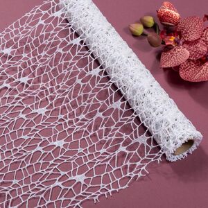 Ткань для декора Ажурная Сетка Hayfield 28*150 см белая