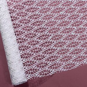 Ткань для декора Ажурная Сетка Savannah 28*150 см белая Koopman (Купман) фото 2