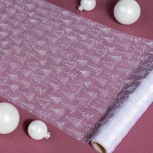 Ткань для декора Ёлочки 30*200 см, органза