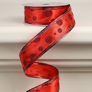 Декоративная лента Элеганца - Конфетти 270*2.5 см красная Koopman фото 1