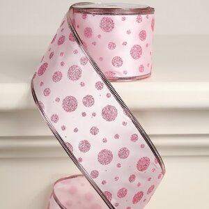 Декоративная лента Элеганца - Конфетти 270*6 см розовая