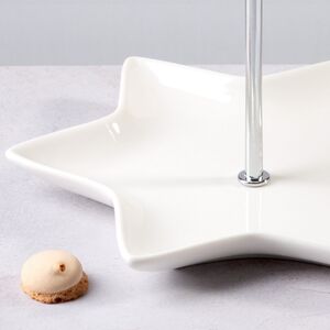 Этажерка для закусок Etoile двухъярусная 22*21 см, фарфор Koopman фото 2