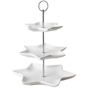 Этажерка для закусок Etoile трехъярусная 32*26 см, фарфор Koopman фото 4