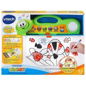 Детский планшет для рисования Рисуй по огонькам, со светом и звуком Vtech фото 6