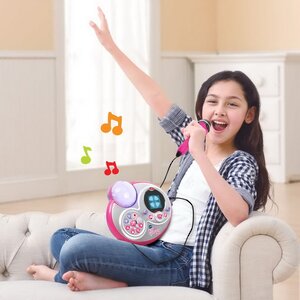 Микрофон на стойке Караоке Kidi Super Star с дискошаром, совместим с MP3 Vtech фото 8