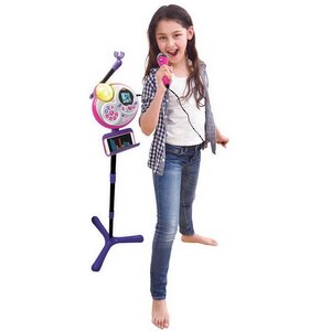 Микрофон на стойке Караоке Kidi Super Star с дискошаром, совместим с MP3 Vtech фото 2