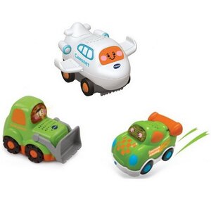 Набор машинок Городские службы Бип-Бип Toot-Toot Drivers 3 шт со светом и звуком Vtech фото 1