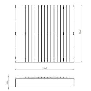 Песочница с крышкой Акцент 132*136*20 см Exit фото 6