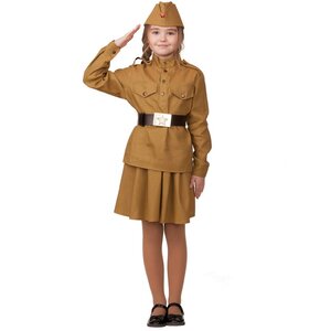 Детская военная форма Солдатка, цвет хаки, рост 122 см