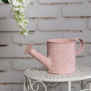 Декоративное кашпо-лейка Амальфи 22*10 см розовое, металл Kaemingk фото 3