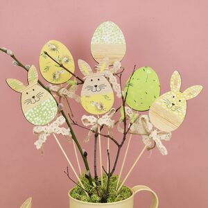 Пасхальные украшения на палочке Easter Style 30 см, 6 шт Kaemingk фото 1