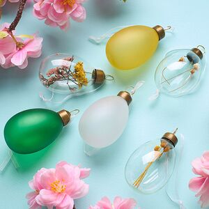 Пасхальные украшения Яйца Spring Flore 6 см, 6 шт., подвеска