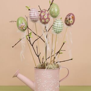 Пасхальные украшения Яйца на палочке Flower Easter 6 см, 6 шт Kaemingk фото 5