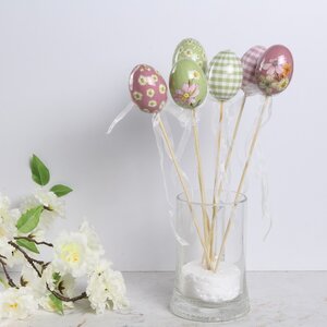 Пасхальные украшения Яйца на палочке Flower Easter 6 см, 6 шт Kaemingk фото 4