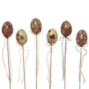 Пасхальные украшения Яйца на палочке Easter Etude 6 см, 6 шт Kaemingk фото 6