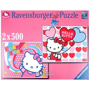 Набор пазлов Hello Kitty, 2х500 элементов Ravensburger фото 1