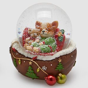 Снежный шар Woolsington - Щенок Бакси с подарками 9 см