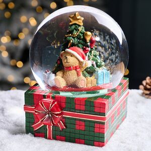 Музыкальный снежный шар Подарок для медвежонка 20 см EDG фото 2