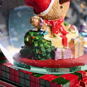 Музыкальный снежный шар Подарки для медвежонка 20 см EDG фото 7