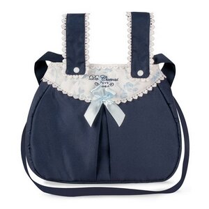 Коляска для куклы Романтик с сумочкой и зонтиком 81 см темно-синяя с белым Decuevas Toys фото 4