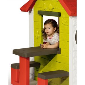 Детский игровой домик со столом, 154*135*120 см, звук Smoby фото 4