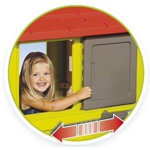 Детский игровой домик с кухней, салатовый с красным, 145*110*127 см Smoby фото 5