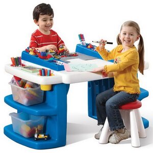 Детский стол для творчества Создатель со стулом 109*66*51 см Step2 фото 8