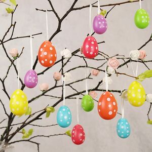 Пасхальные украшения Яйца Colours of Easter 4-6 см, 12 шт, подвеска