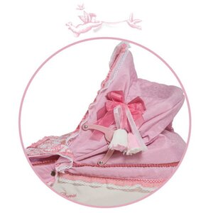 Коляска для куклы Даниэла с сумкой и зонтиком 90 см бело-розовая Decuevas Toys фото 4