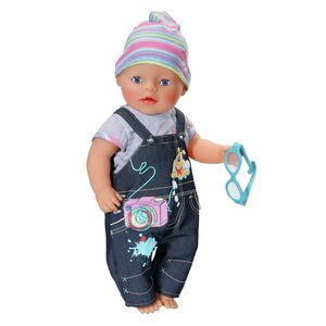 Набор одежды для куклы Baby Born 43 см: Джинсовый комбинезон, 4 предмета Zapf Creation фото 2