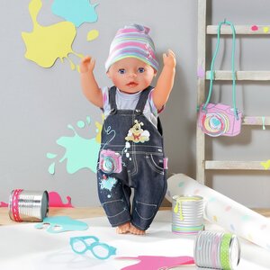 Набор одежды для куклы Baby Born 43 см: Джинсовый комбинезон, 4 предмета Zapf Creation фото 3