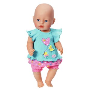 Набор одежды для куклы Baby Born 43 см: Голубая туника с шортами, 2 предмета Zapf Creation фото 2