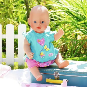 Набор одежды для куклы Baby Born 43 см: Голубая туника с шортами, 2 предмета Zapf Creation фото 3