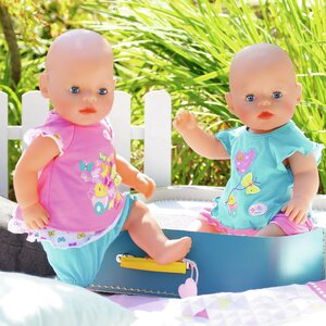 Набор одежды для куклы Baby Born 43 см: Голубая туника с шортами, 2 предмета Zapf Creation фото 4