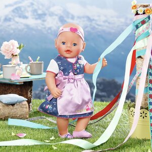 Набор одежды для куклы Baby Born 43 см: Платье с передником, 3 предмета Zapf Creation фото 4