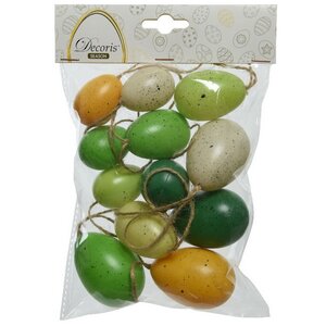 Пасхальные украшения Яйца Paschal Wonder 4-6 см, 12 шт, подвеска Kaemingk фото 4