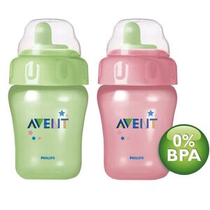Волшебная чашка с ручками, 260 мл от 6 мес, 2 шт. AVENT Philips фото 1