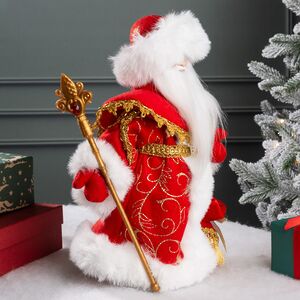 Фигура Дед Мороз - Хозяин Зимы в красной шубе 30 см Triumph Tree фото 5