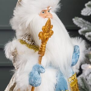 Фигура Дед Мороз - Хозяин Зимы в бежевой шубе 30 см Triumph Tree фото 4